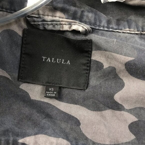 Aritzia Talula Trooper Camo Utility Hood Jacket Military Cotton Drawcord Hoodie - Picture 11 of 14